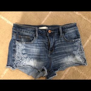 Denim shorts